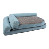 Cama Tweed Sky azul e preta M - 100x72x21cm - Espuma