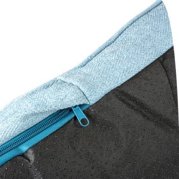 Almofada retangular Tweed Sky azul e preto L - 86x57x8cm