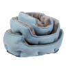 Oval basket Tweed Sky blue/black L - 76x58x24cm