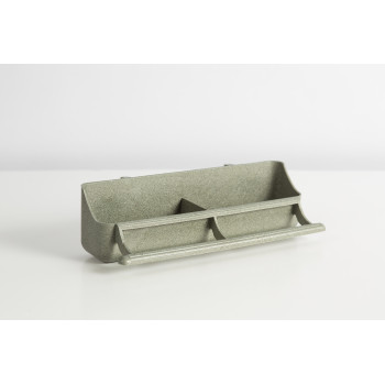 Double recycled plastic feeder - grey - 18cm