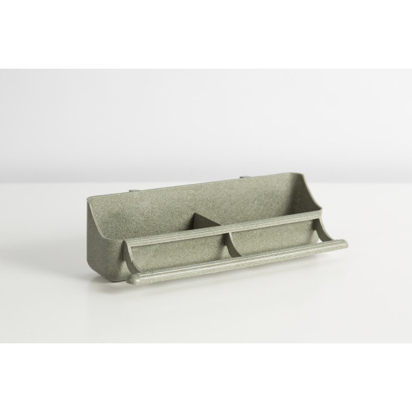 Grey double plastic feeder (18cm)