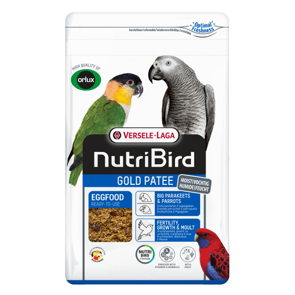 Gold Pâtée Grandes Perruches et Perroquets 10kg - Pâtée grasse - NutriBird