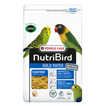 Gold Parakeet and Small Parrot Pâtée 1kg - Fatty Pâtée - NutriBird