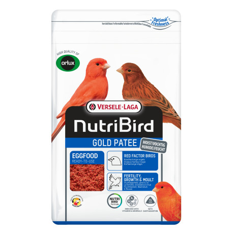 Gold Pâtée Oiseaux Facteur Rouge 10kg - Pâtée rouge grasse - NutriBird