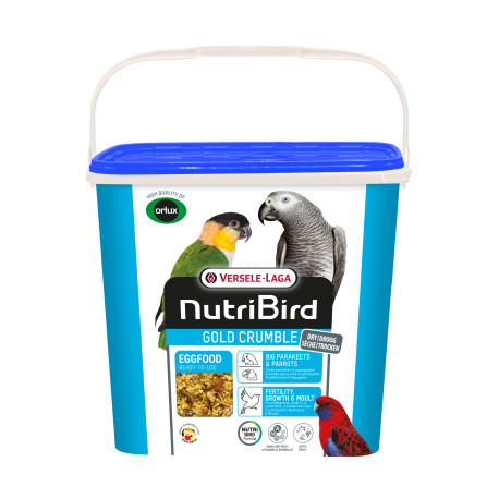 Gold Crumble Pâtée Grandes Perruches et Perroquets 4kg - Pâtée sèche - NutriBird