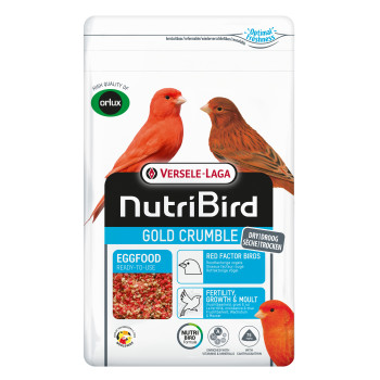 Gold Crumble Pienso Seco para Pájaros Factor Rojo 1kg - NutriBird