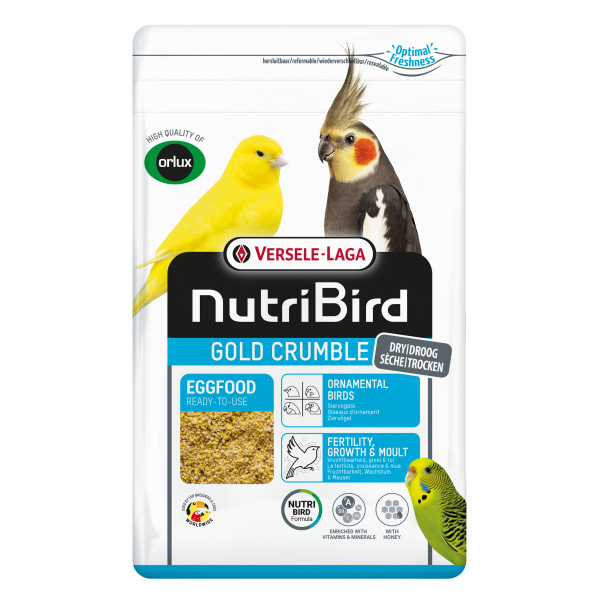 Gold Crumble Oiseaux d'Ornement 10kg - Pâtée jaune Sèche - Nutribird