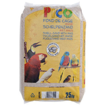 Brauner Käfigboden 25kg - Brauner Sand für Vögel - PICO