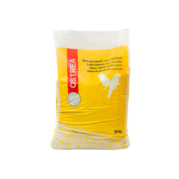 copy of Bruine kooibodem 20kg - Bruin zand voor vogels - Ostrea