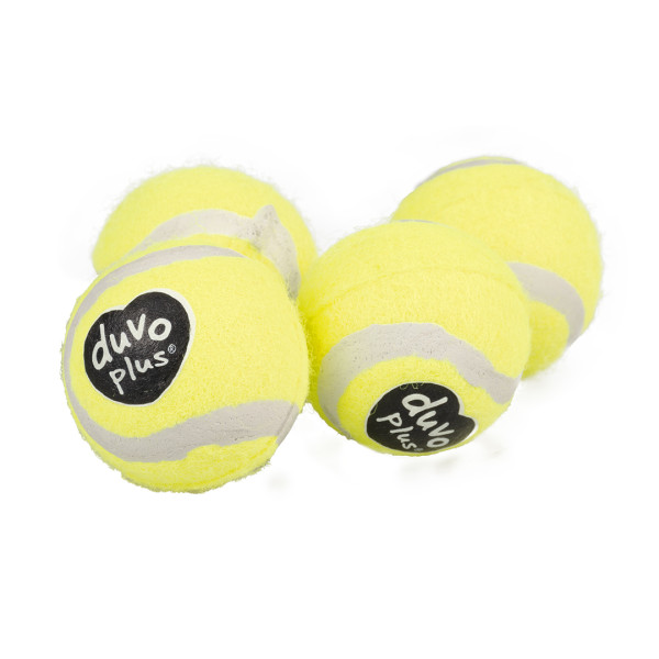 Gele tennisbal - 3 stuks - 6 cm