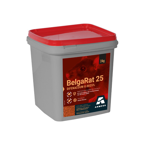 Belgarat 25 3kg - Wheat seeds for rats and mice - Bulk