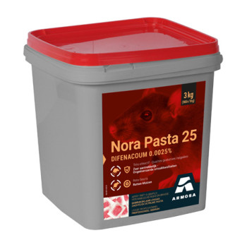 Nora Pasta 25 3kg - Lokpasta voor ratten en muizen