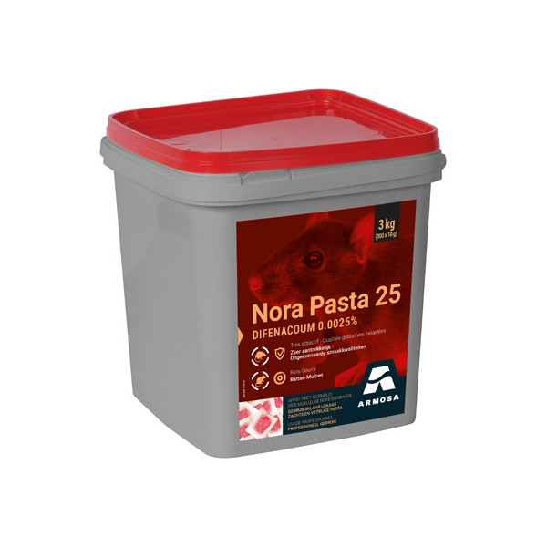 Nora Pasta 25 3kg - Esche di pasta per ratti e topi