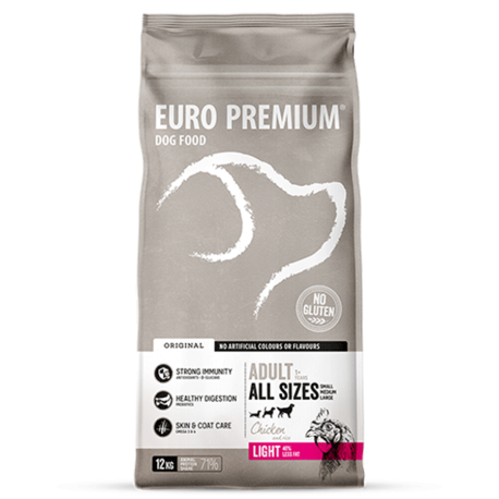 Adult Light 12kg - Brokken voor honden van alle maten - Euro Premium
