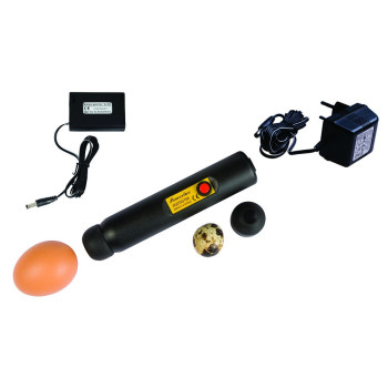 LED-eiertester met adapter en batterijconnector
