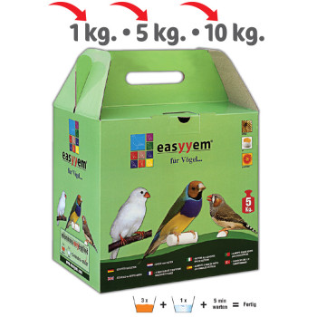 Pasta de ovos para pássaros exóticos 5kg - Easyyem