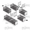 Sistema de unión para jaulas plegables de 120 cm y 90 cm 2g-r