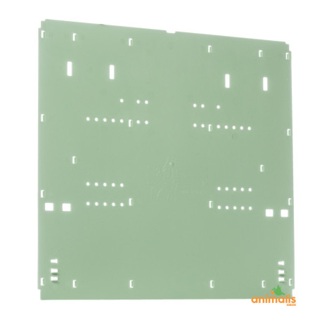 Placa de plástico verde para la parte trasera de jaulas plegables de 90 cm.