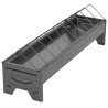 Comedouro linear galvanizado para aves 50cm