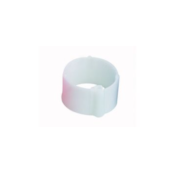 50 Anelli In Plastica Per Piccioni - 9mm x 8mm - Colore: Bianco