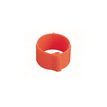 50 Anillos de Plástico para Palomas - 9mm x 8mm - Color: Naranja Flúor