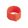 50 Anillos De Plástico Para Palomas - 9mm x 8mm - Color: Naranja Fluorescente