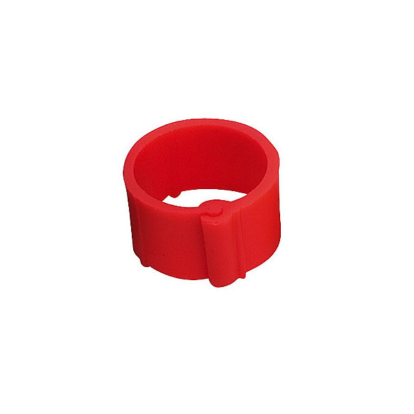 50 Anillos De Plástico Para Palomas - 9mm x 8mm - Color: Rojo