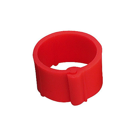 50 Anelli in Plastica per Piccioni - 9mm x 8mm - Colore: Rosso