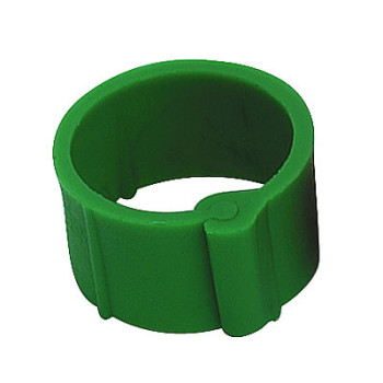 50 Anillos De Plástico Para Palomas - 9mm x 8mm - Color: Verde