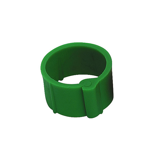 50 Anillos De Plástico Para Palomas - 9mm x 8mm - Color: Verde