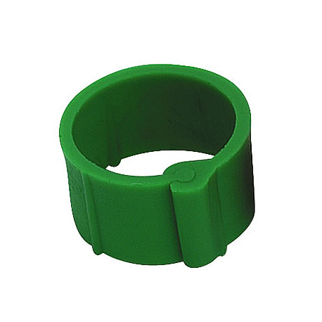 50 Anillos De Plástico Para Palomas - 9mm x 8mm - Color: Verde