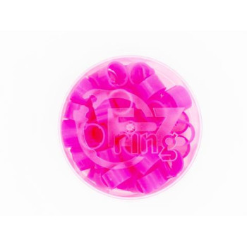 50 Anelli In Plastica Per Piccioni - 9mm x 8mm - Colore: Rosa