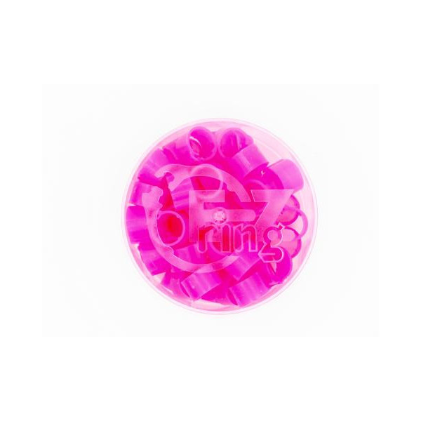 50 Anelli In Plastica Per Piccioni - 9mm x 8mm - Colore: Rosa