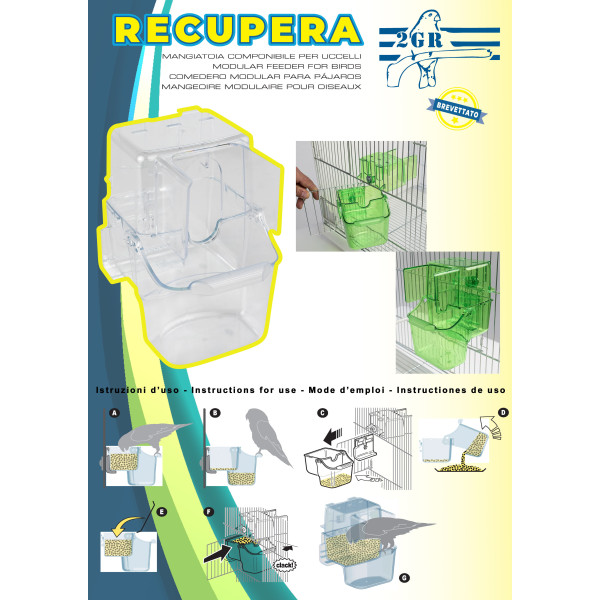 Comedouro "Recupera" transparente - 2g-r