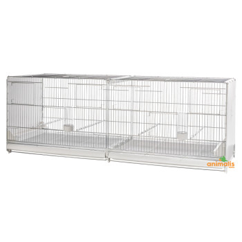 Cage d'élevage 120 cm BORMIO blanche pour oiseaux 2GR - Animal valley
