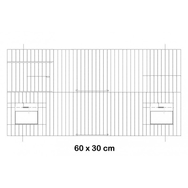 Vitrine preta 60x30 cm