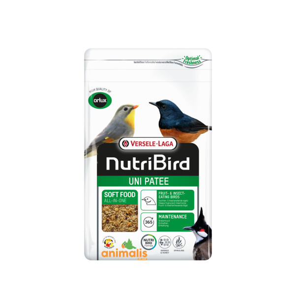 Uni Pâtée 1kg - Alimento Completo Para Pequeños Frugívoros e Insectívoros