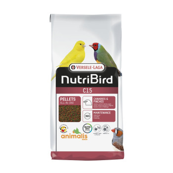 Nutribird C15 10kg - Alimento de mantenimiento para canarios, aves exóticas e indígenas