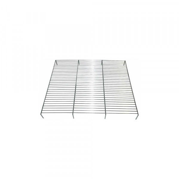 Chromer Bodengrill an den Beinen - 28 x 17,5 x 3,5 cm