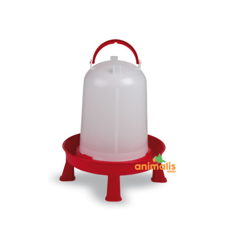 Bebedero elevado para aves de corral 5L - Rojo - Gaun