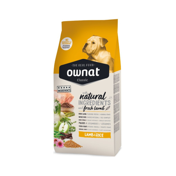 OWNAT Classic Cordero y Arroz para perro adulto con cordero y arroz 20kg