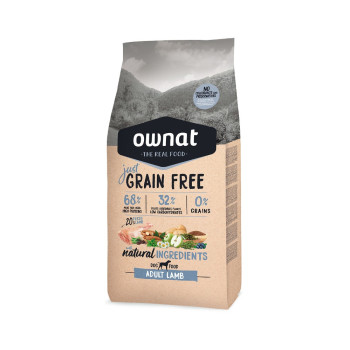 OWNAT Just Grain Free Adult senza cereali all'agnello per cane adulto 3kg