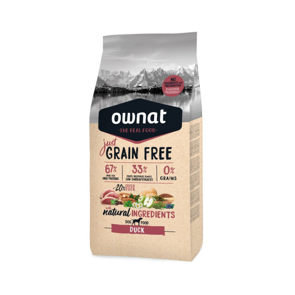 OWNAT Just Grain Free Pato para cães 3kg