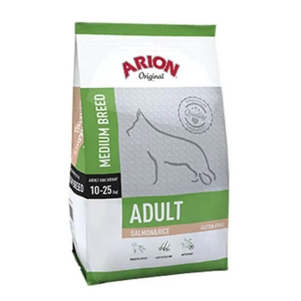 ARION ORIGINAL Adult Medium Salmão & Arroz para Cão de Tamanho Médio Sensível 3kg