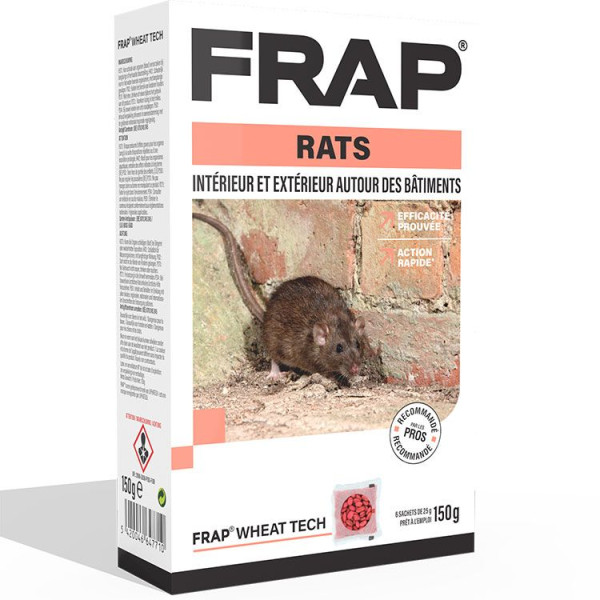 FRAP Weizen Tech, Getreideköder vs. Ratten - 150 g (indoor & outdoor)