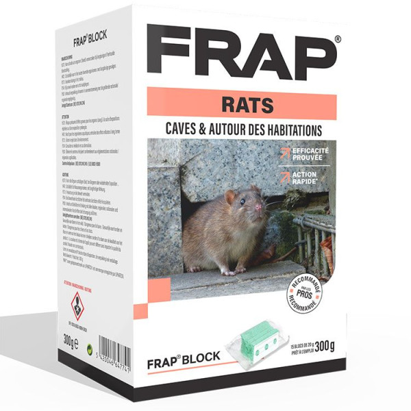 FRAP Block Caves y Alrededor de las Viviendas 300 g - Cebo Anti-Ratas