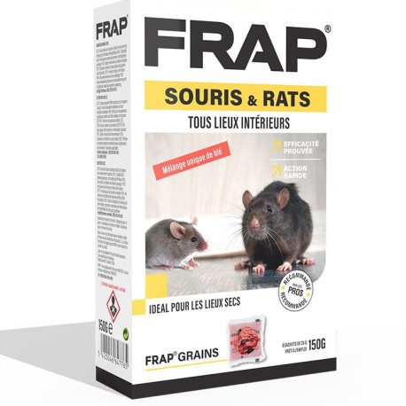 FRAP Granos Cebo para Ratones y Ratas 150 g - Todos los Lugares Interiores