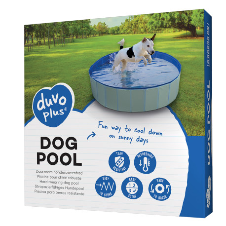 Piscina per cani blu Ø80x30cm