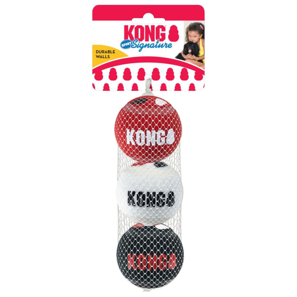 Palline sportive multicolore Kong signature - 3 pz - SM - 5,1x5,1x5,1 cm