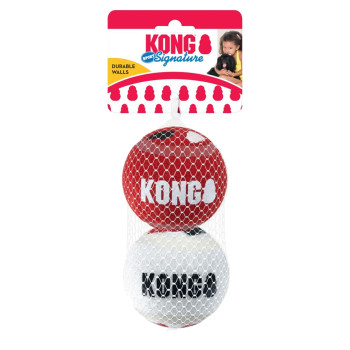 Palline sportive multicolori firmate Kong - 2 pezzi - L - 8,3x8,3x8,3cm